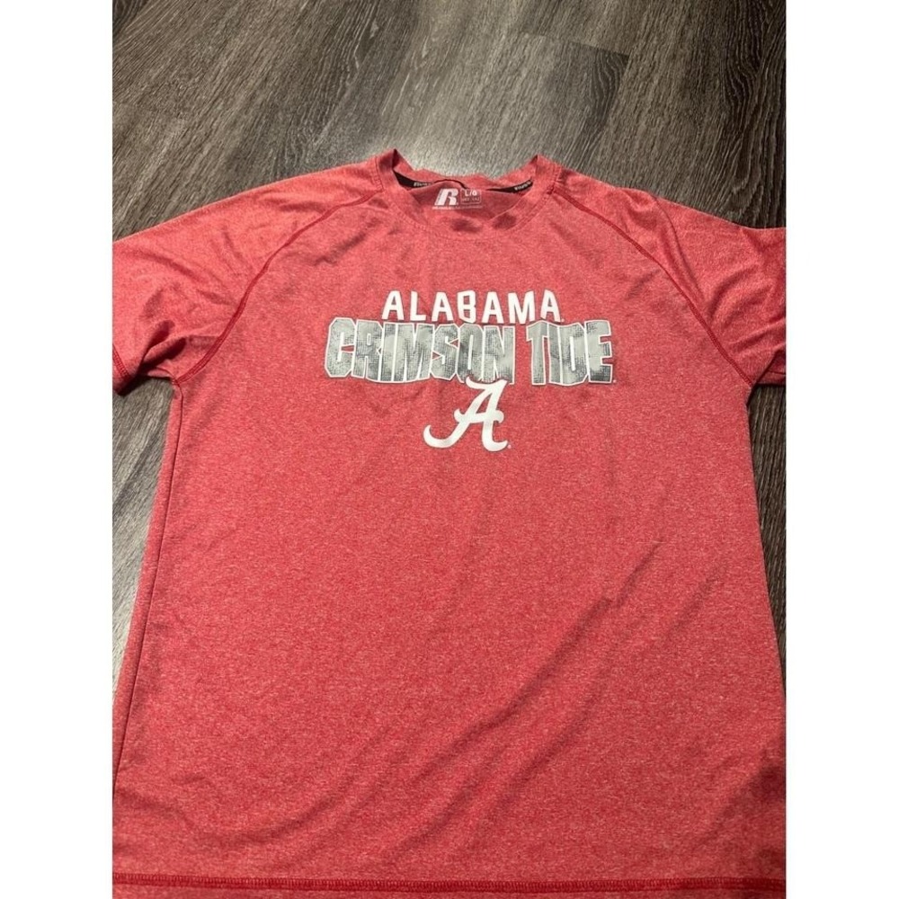 Russell Athletic Alabama Crimson Tide Red Heathered Graphic T shirt size L